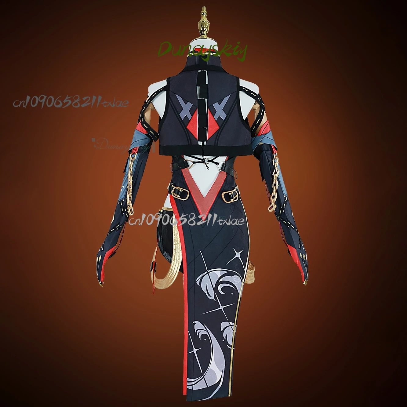 게임 Wuthering Waves Yinlin Cheongsam 코스프레 의상 유니폼 가발 애니메이션 게임 의상 할로윈 카니발 의상 여성 소녀