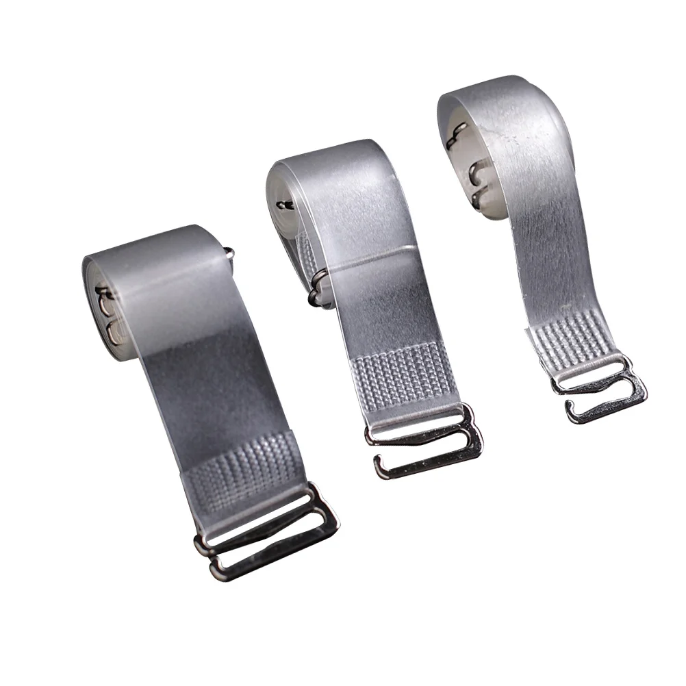 

3Pairs Adjustable Invisible Bra Straps Transparent Shoulder Support Cutting Plastic Material Stainless Steel Buckles