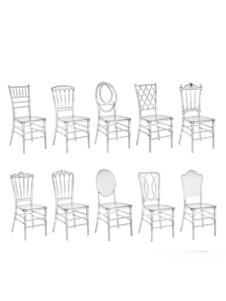 30 Pcs Hot Transparent Crystal Chiavari Detachable Acrylic Resin Funiture Wedding Chair For Wedding Moment Or Hotel Party