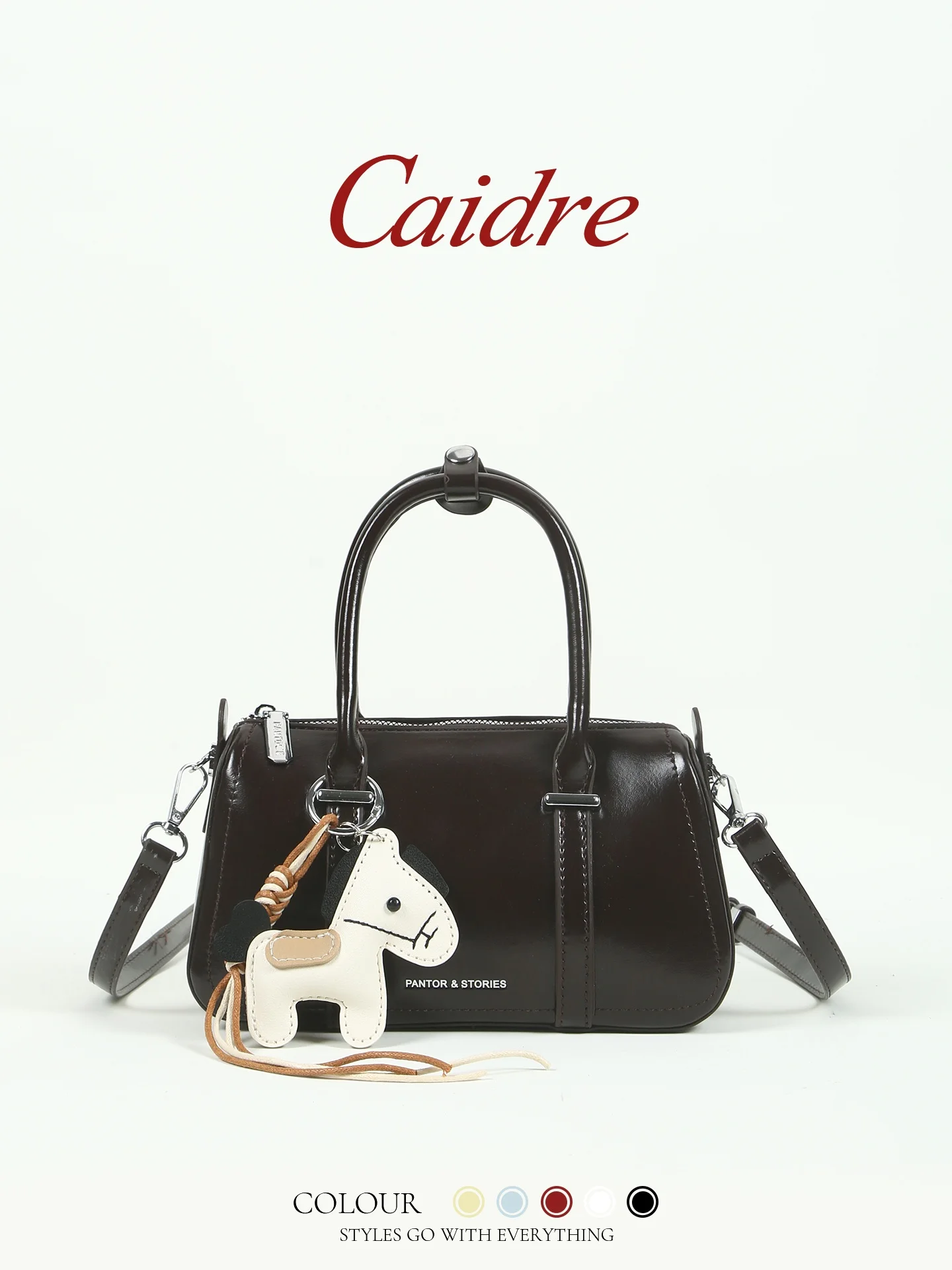 

Caidre Luxury Women's Handbag Tote Bag Shoulder Crossbody Bag for Work Boston Style Soft PU Leather Color Spring 2026