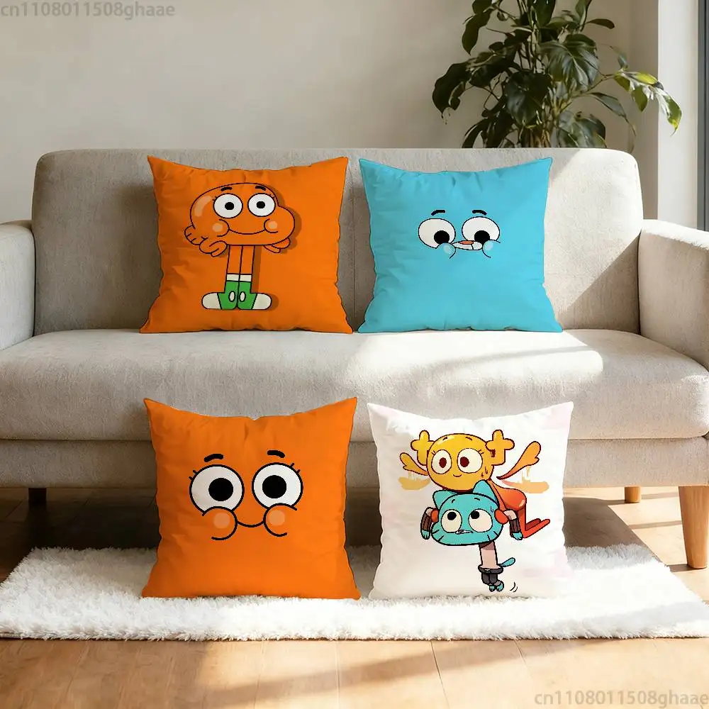 

A-Amazing World Gumball pillowcase casual style decoration, suitable for home decoration (excluding pillow core)
