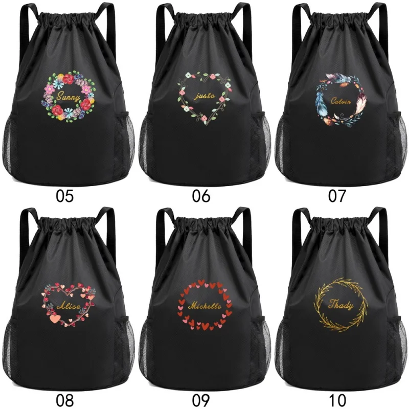 Mochila de basquete personalizada, nome personalizado, bolsa esportiva de nylon durável com separação seca/úmida, viajante espaçoso, 1 peça