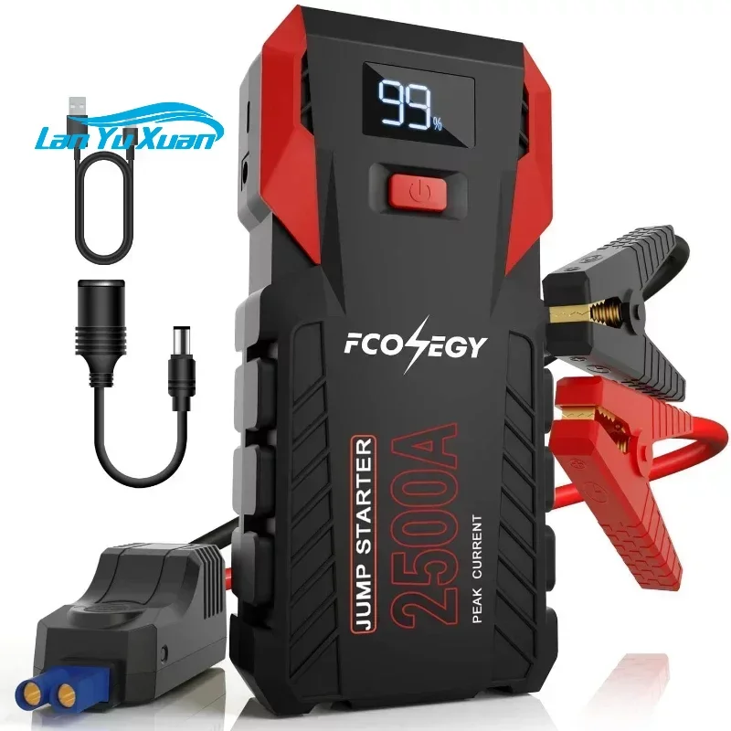 Factory wholesales car booster starter 12v  battery 2000a QC3.0 portable  jump  power bank