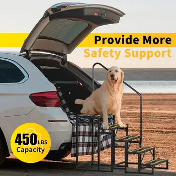 RV 계단 5단, 이동식 주택 계단(난간 포함), 온수 욕조 계단(미끄럼 방지 테이프 포함), 야외 스파/풀 계단, 캠핑카 계단 10 best sales 계단 - №3