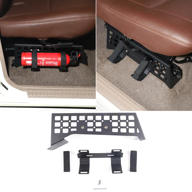 For 2007+ Toyota LC71 LC76 LC79 Passenger Side Extinguisher Bracket Base Accessories Car Accessories Carbon Steel Black