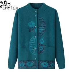 2023 nonna maglione donna primavera autunno maglioni cappotto madre Cardigan lavorato a maglia per donna maglieria in velluto vestiti femminili 5XL 2898