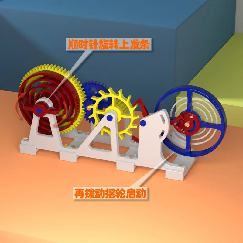 3D printing model making tuo escapement structure clock imitation movement model handmade clockwork toy