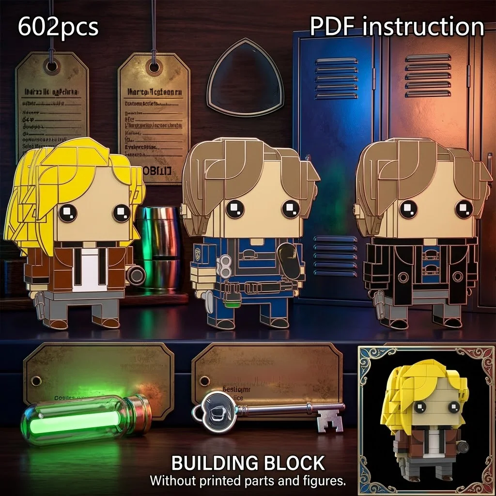 

Survivor Trio Viral Outbreak Stylized Blocky Character Figures Wasteland Theme MOC Block Model