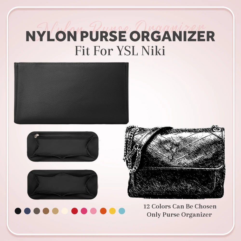 

Nylon Purse Organizer Insert, Inner Bag Organizer Insert Fit for YSL NIKI Handbag Inside Bag Organizer Insert Bag In Bag Insert