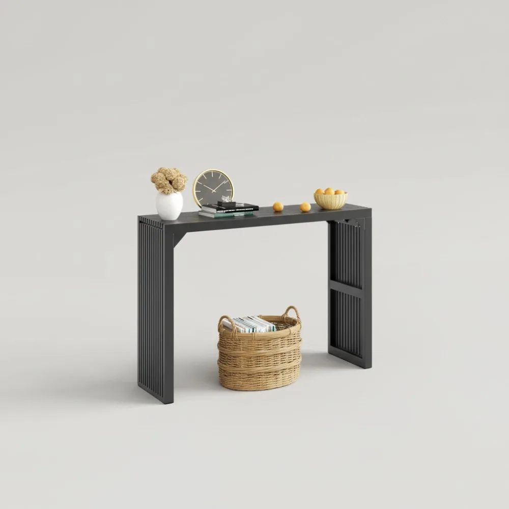 

46-дюймовый консольный столик из массива дерева, современный диван-стол в прихожей, узкий декор гостиной для дома