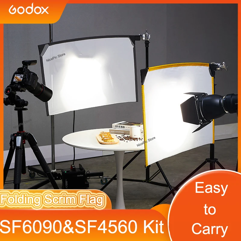 Godox SCIM ชุดอุปกรณ์สะท้อนแสงแบบกลม,ผ้าโปร่งเบาเบาลดแสงแบบพกพาพับได้สำหรับสตูดิโอ