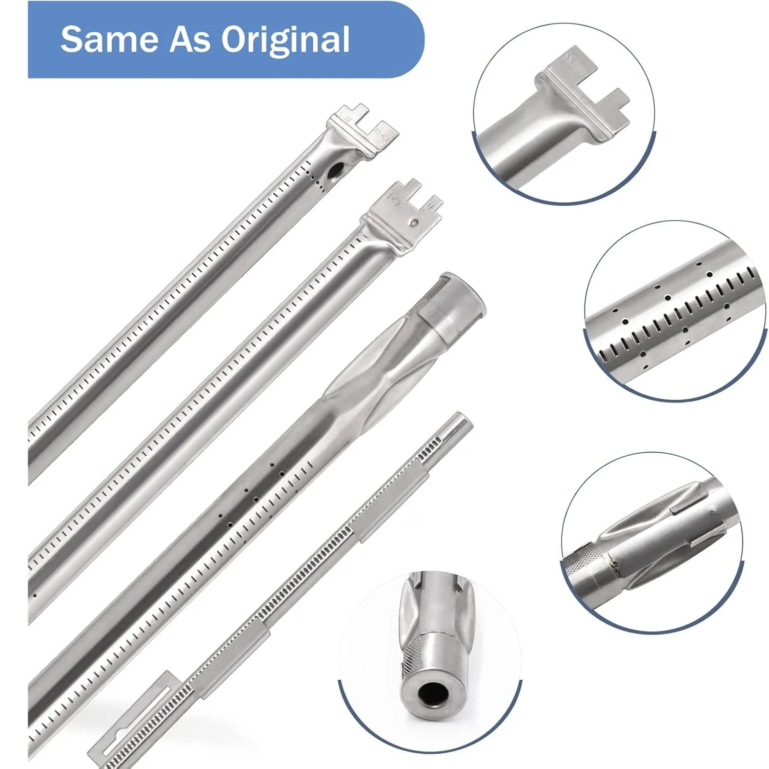 69787 304 Stainless Steel Grill Burner Tube Replacement Compatible with Weber Spirit & GS4 Spirit II 300 Series Gas Grills