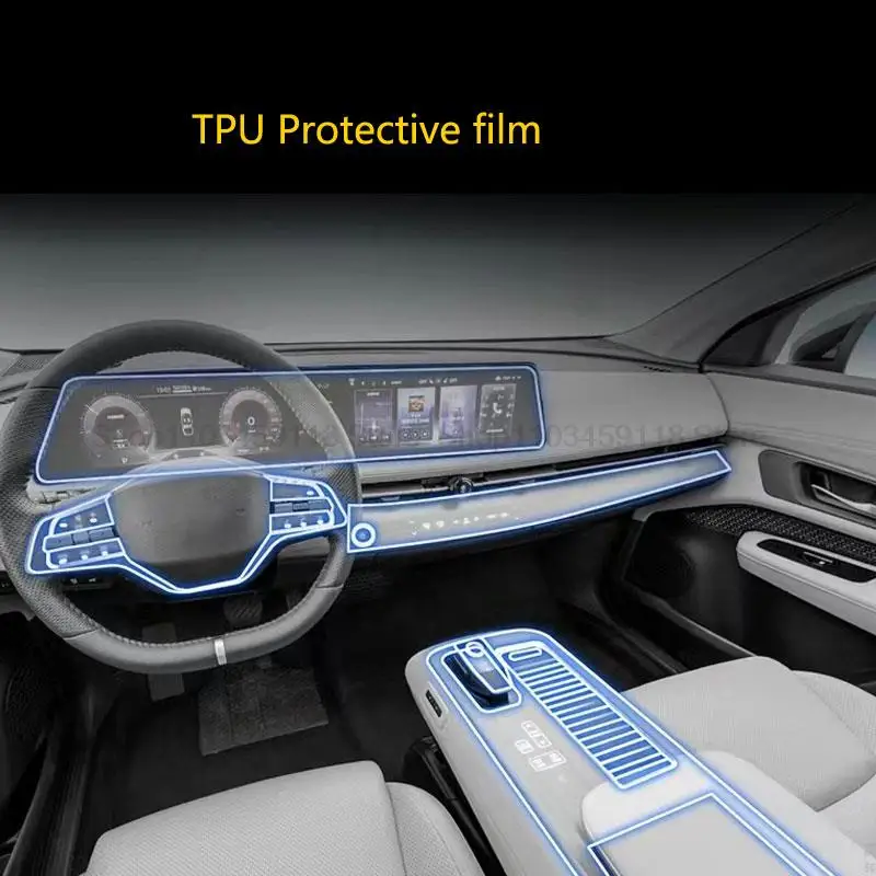 TPU protective film  For Nissan Ariya 2021-2023 Car radio GPS navigation  instrument anti-scratch accessories