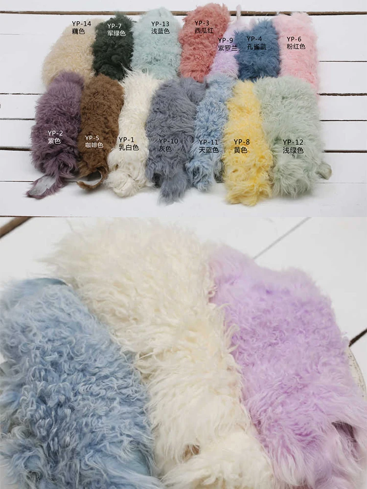 

13 Colors 100% Wool Mats Newborn Photography Blanket Props Baby Shoot Posing Backdrop Soft Fluffy Blanket Baby Photo Accessories