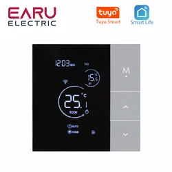 TUYA WiFi ThermoandreTemperature Contrmatérielle Eau Électrique Chauffage au Sol TRV AC100V-240V 3A 16A Numérique LCD Affichage Mural