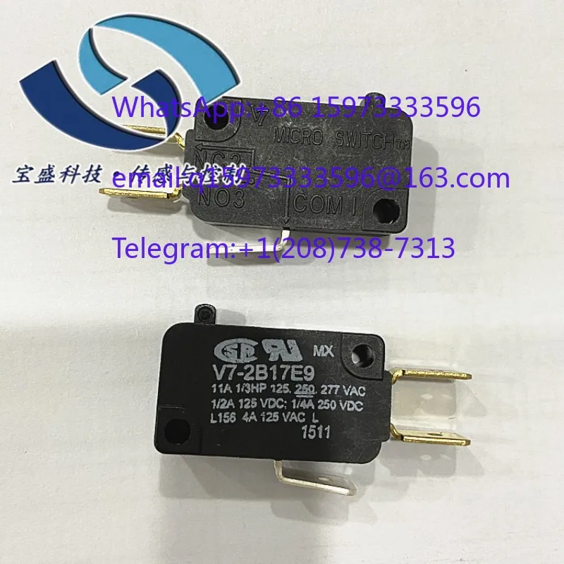 2pcs  V7-2B17E9 SPDT Circuit Micro Switch 277V 11A New for Electrical Control and Switching Applications