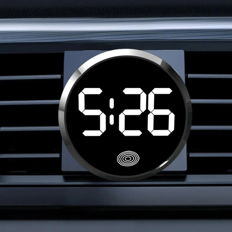 Car Control LED Dashboard Clock Fashion Vehicle Watch with LED Display Light for RV Fridge Classroom Travel Use
