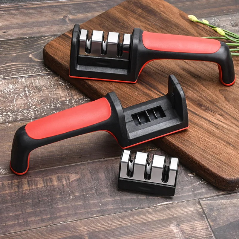 

3 Section Quick Knife Sharpener Multi-functional Hand-held Whetstone Multifunctional non-slip knife sharpener Kitchen tool