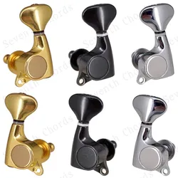 A Set 6 Pcs Small Fish-Tail Button Sealed-gear String Tuning Pegs Tuners Machine Heads For Acoustic Electric Guitar