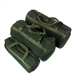 Thick Canvas Repair Tool Bags Large Capacity Round Design Hand Tool Case Multifunction Waterproof Tool Storage Organizer