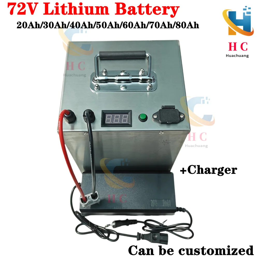 72V 20AH 30AH 40Ah 50AH 60AH 70AH 80Ah Lithium -ion battery with BMS for motorcycle electric car pedal energy golf cart