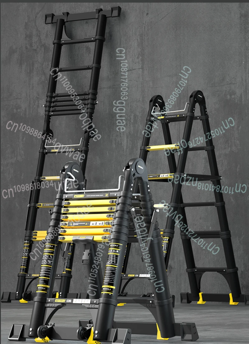 

Новая телескопическая лестница «елочка» из алюминиевого сплава, утолщенная инженерная складная многофункциональная портативная подъемная напольная лестница
