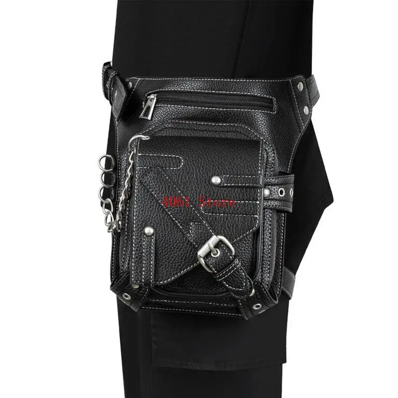 Túi thắt lưng steampunk Gothic Retro Motorcycle Túi da Crossbody Gói vai