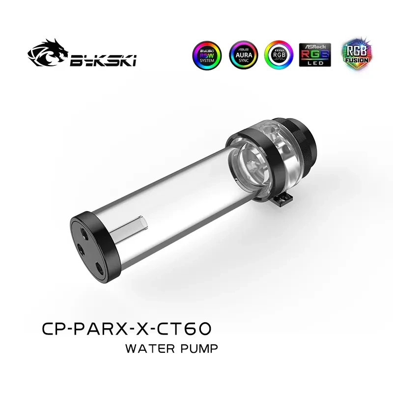 

Bykski RGB AIO Pump+Reservoir Combo,OD 60mm DDC Cylinder Water Tank 60/100/150/200mm, Flow 330L/H Max Head 3M