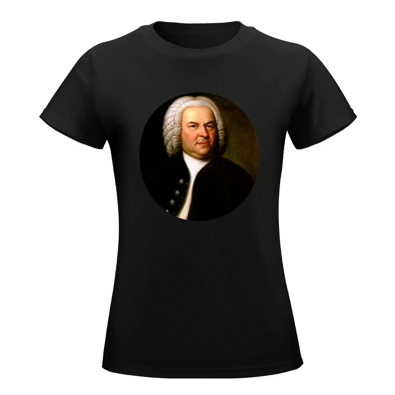 Johann Sebastian Bach Composer Portrait T-Shirt summer clothes graphics plus sizes tshirts woman