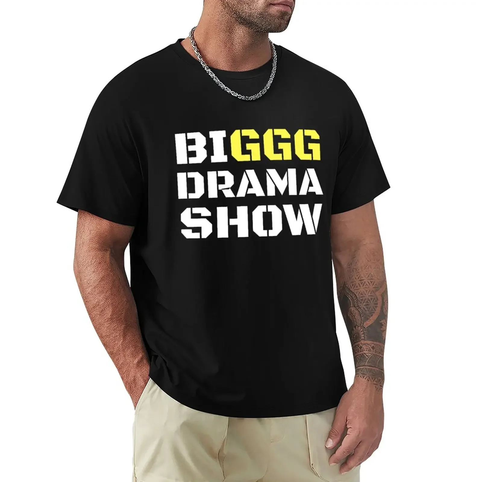 ggg big drama show shirt T-Shirt boys animal print cute tops blacks mens t shirts casual stylish