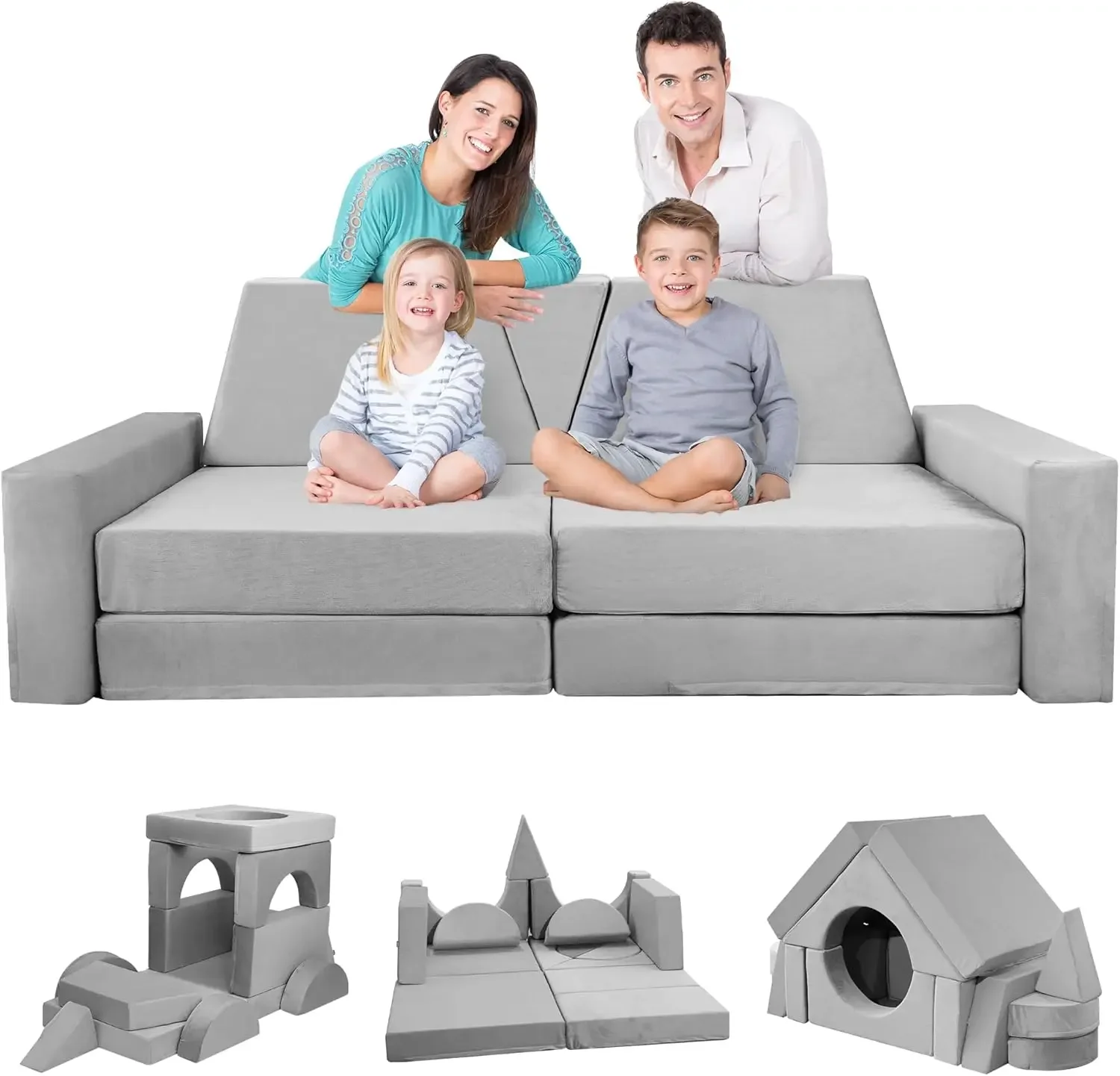 15 pezzi grande divano da gioco modulare, divano per bambini, divano per sala giochi e camera da letto, divano da gioco per bambini sala giochi Fu