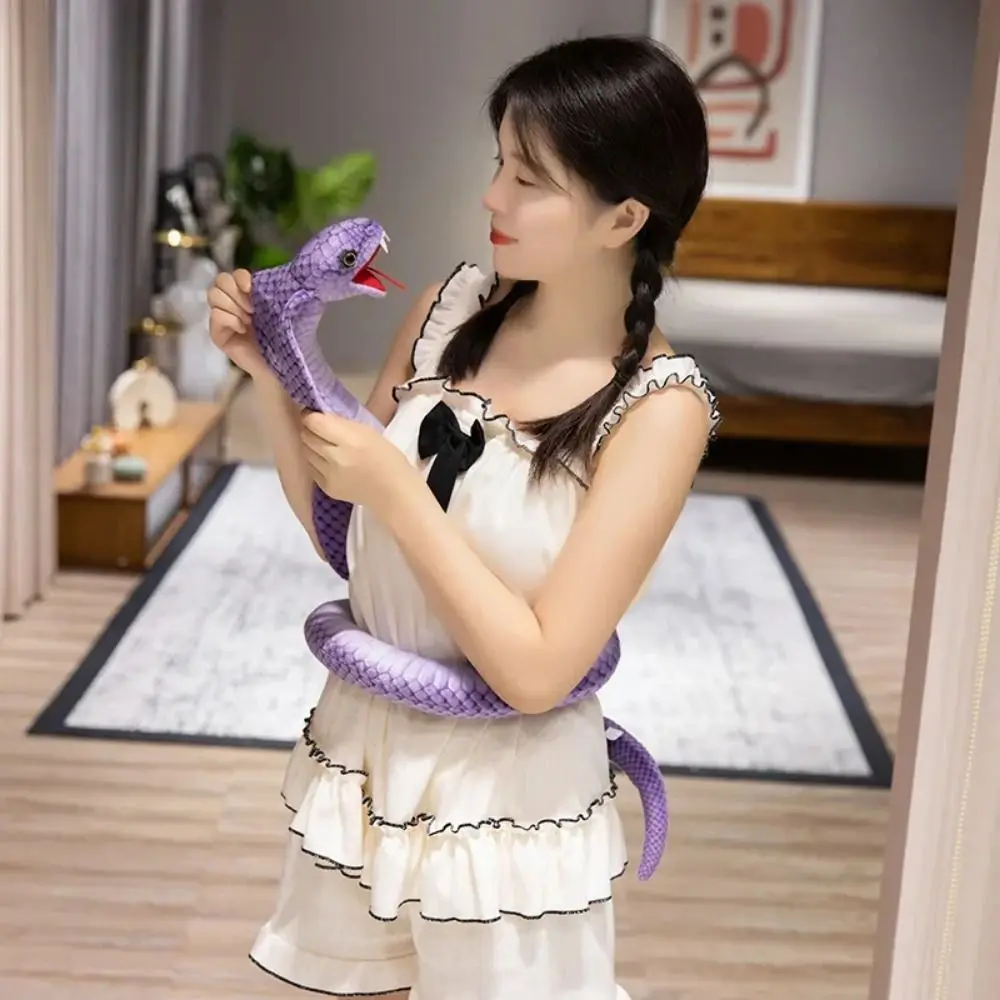 

Ornaments Little Snake Simulated Snake Lifelike Artificial Year of The Snake Open Mouth Soft Snake Stuffed Car Decor