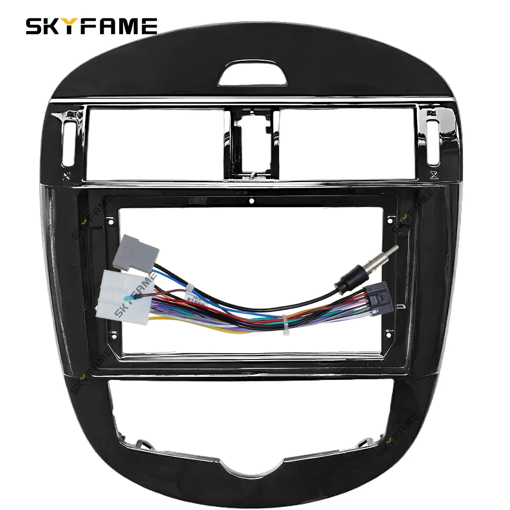 SKYFAME Car Frame Fascia Adapter Android Radio Dash Fitting Panel Kit For Nissan Pulsar