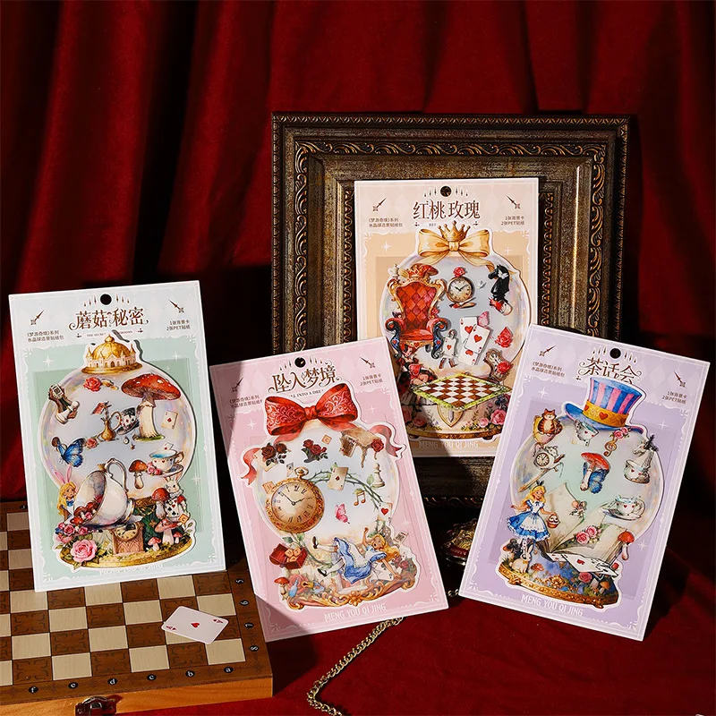 1PACK/2PACK Crystal Ball Scene Sticker Pack Dreamland Adventure Series Journal Card Collage Decor Stickers 4 Styles