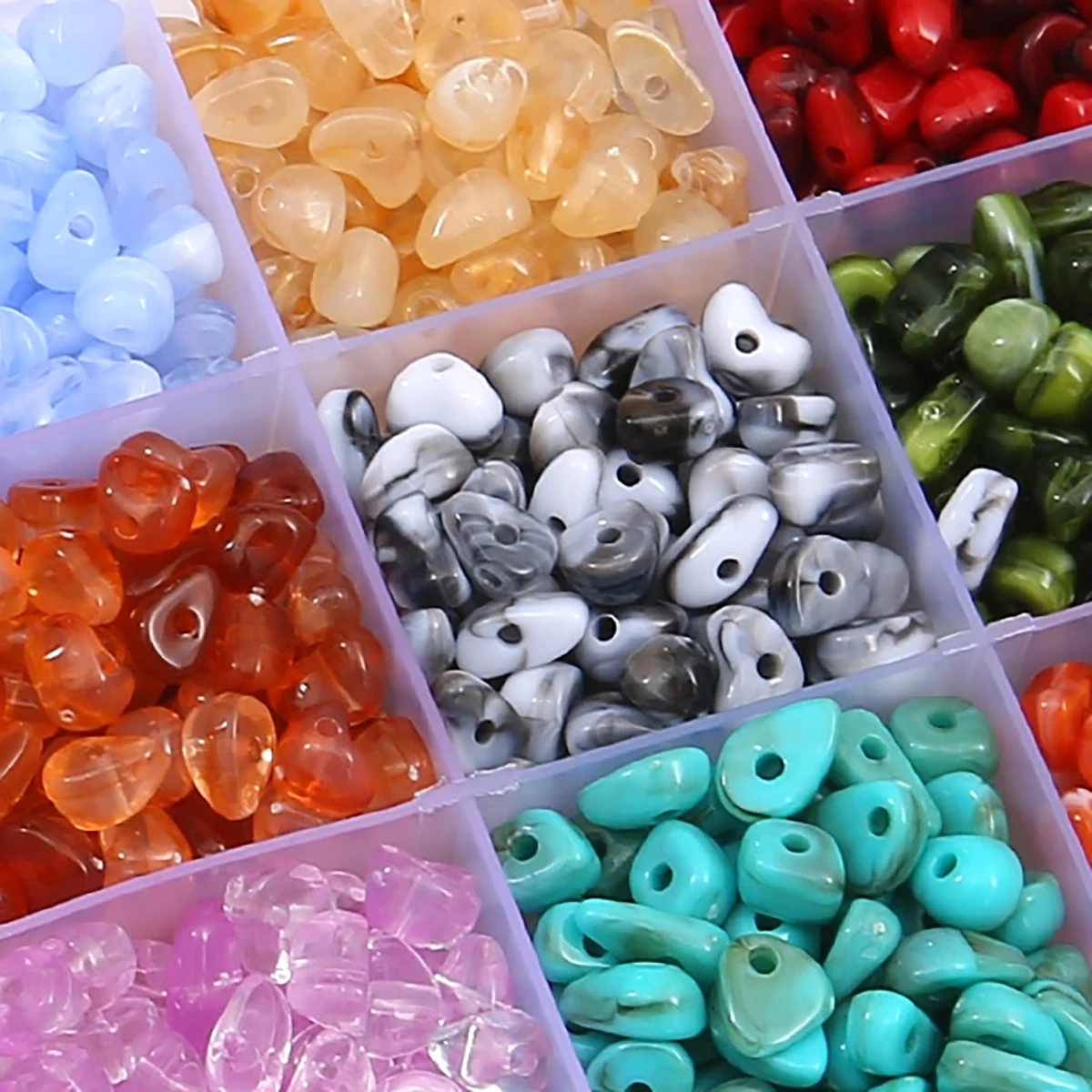 400 Pcs 5-8mm Imitation Natural Stone Crushed Stones Irregular Acrylic Crystal Loose Spacer Beads for Jewelry Making DIY Bracele