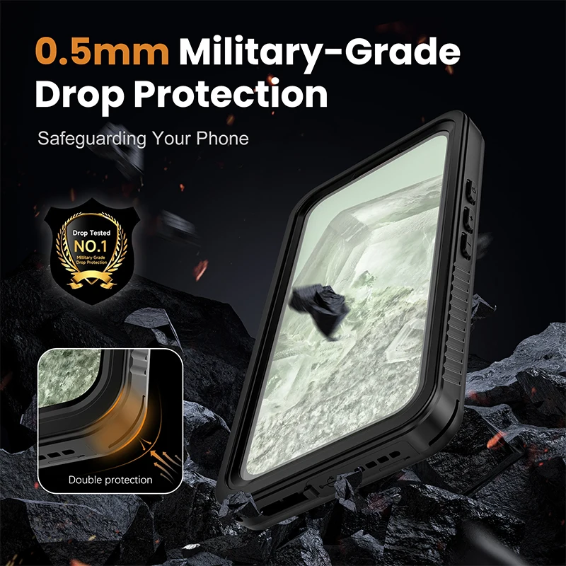 Waterproof IP68 Protection Case For Google 8A 7A Pixel 9 10A ProXL Transparent PC Back Cover 360 Full Body Drop Resistance Cases