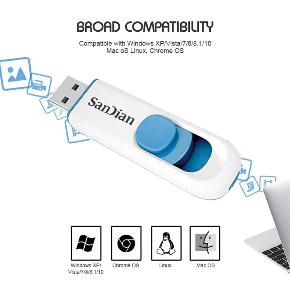 64TB USB Flash Drive 8TB Metal Real Capacity Memory Stick High Speed Flash Memory 512GB Black Gift Storage U Disk For PC