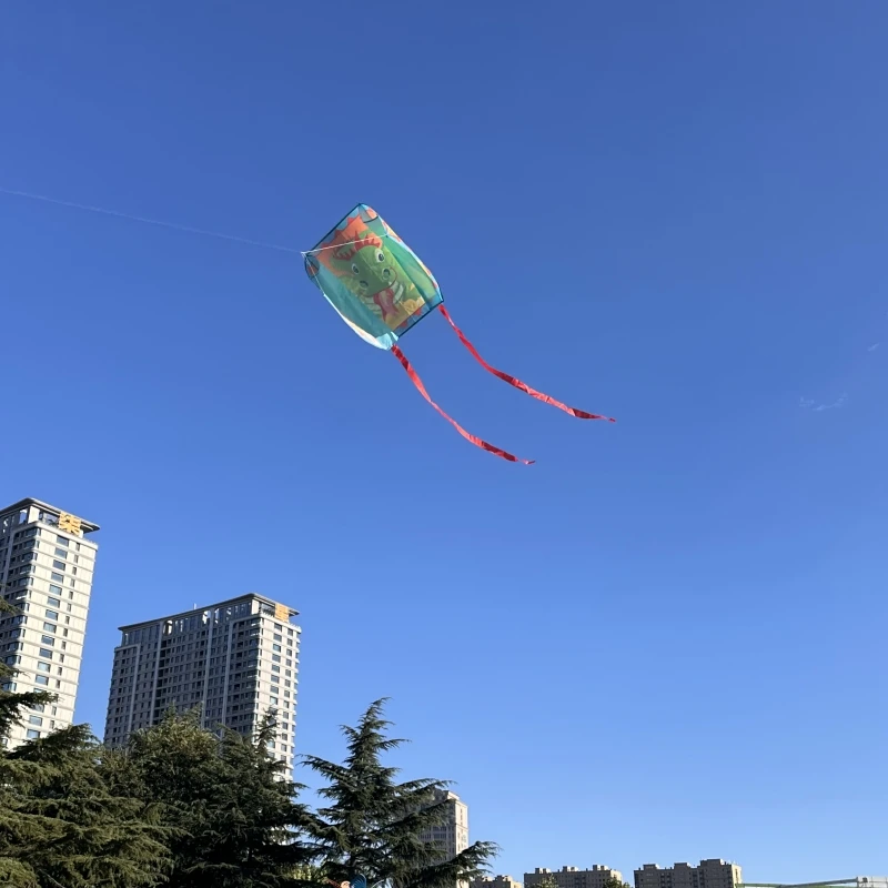 ว่าวพกพาสำหรับเด็ก วัสดุริปสต็อป ว่าวเล่นลม ว่าวไนลอนราคาถูก