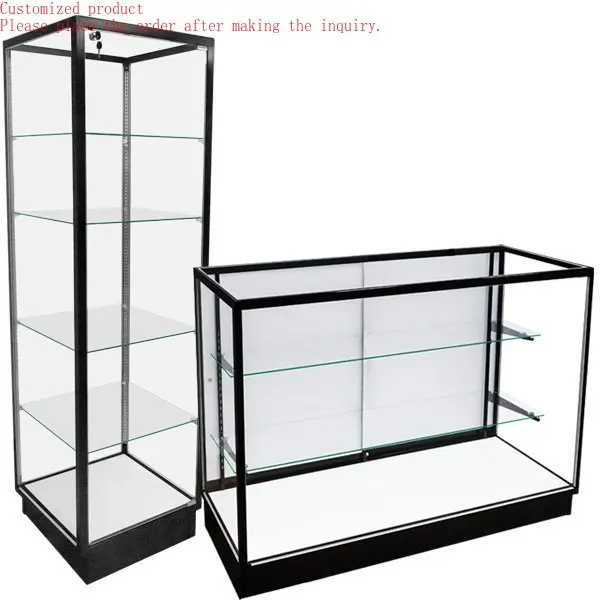 

Custom.Customized Hot Sale Framed Full Vision Tempered Glass Display showcase Store Cabinets