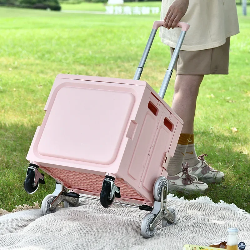 Trolley box, roller skate shoe storage box, foldable luggage storage bag, elderly shopping cart, small cart