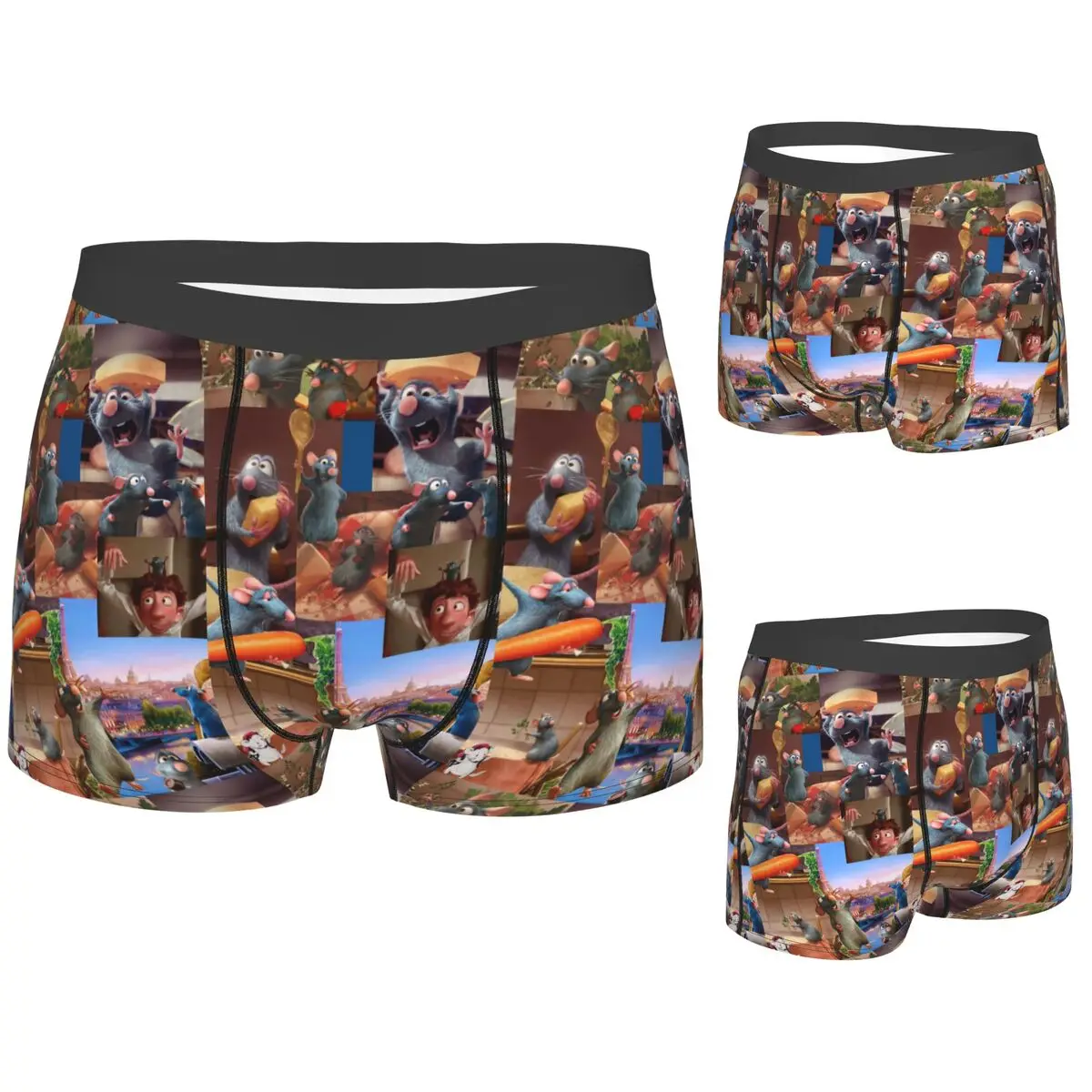

Boxer Underpants Shorts Ratatouille Cartoon Panties Men's Soft Underwear for Homme Man Boyfriend Gift