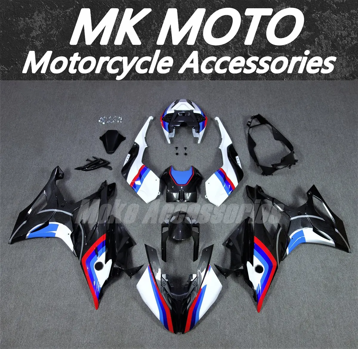 

Fairings Kit Fit For M1000RR S1000rr 2019 2020 2021 2022 Bodywork Set Injection Red White Blue Black Carbon fiber texture