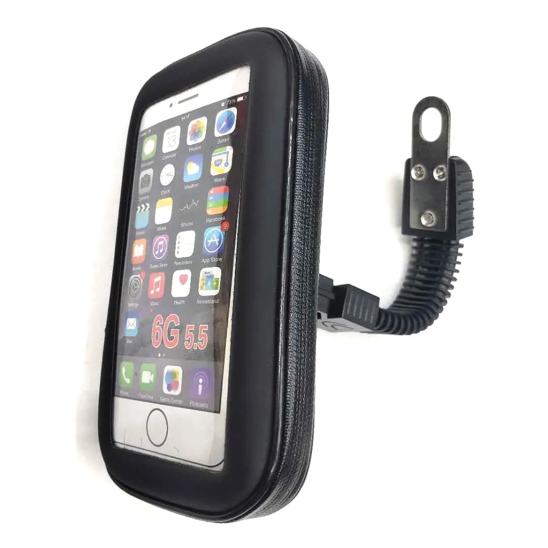 Bicycle Telephone Holder Support Moto Bicycle Rear View Mirror Stand Mount Waterproof Scooter Motorbike Phone Bag for Samsung