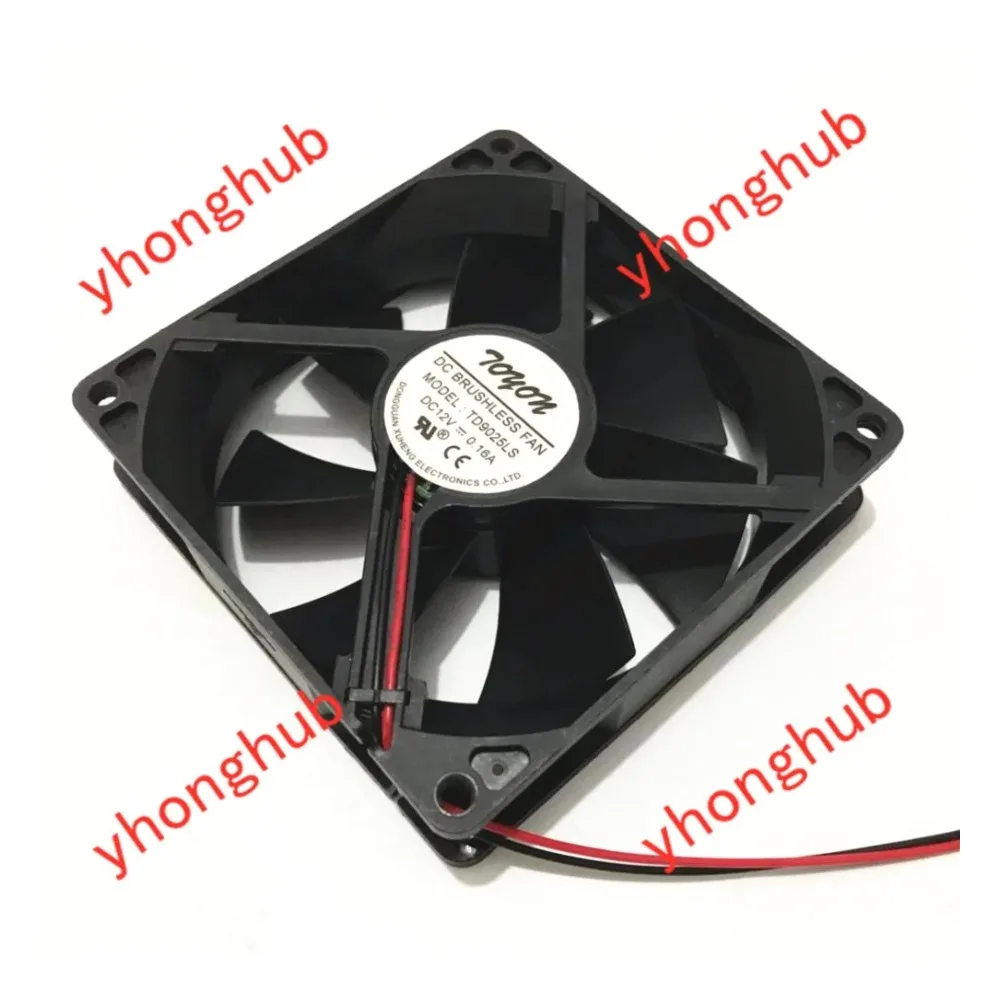 Вентилятор охлаждения сервера TOYON TD9025LS DC 12V 0.16A 90x90x25мм, 2-проводной