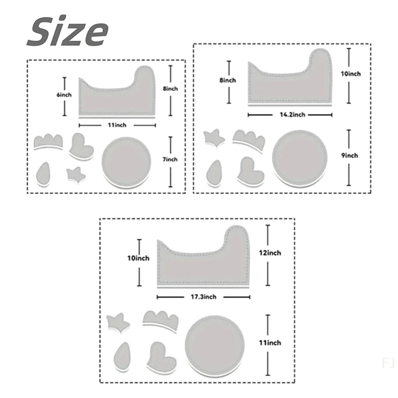 [YU] قالب مسطرة محفظة أكريليك مقاس 5/7/9 بوصة أداة صنع محافظ مسطرة يدوية الصنع
