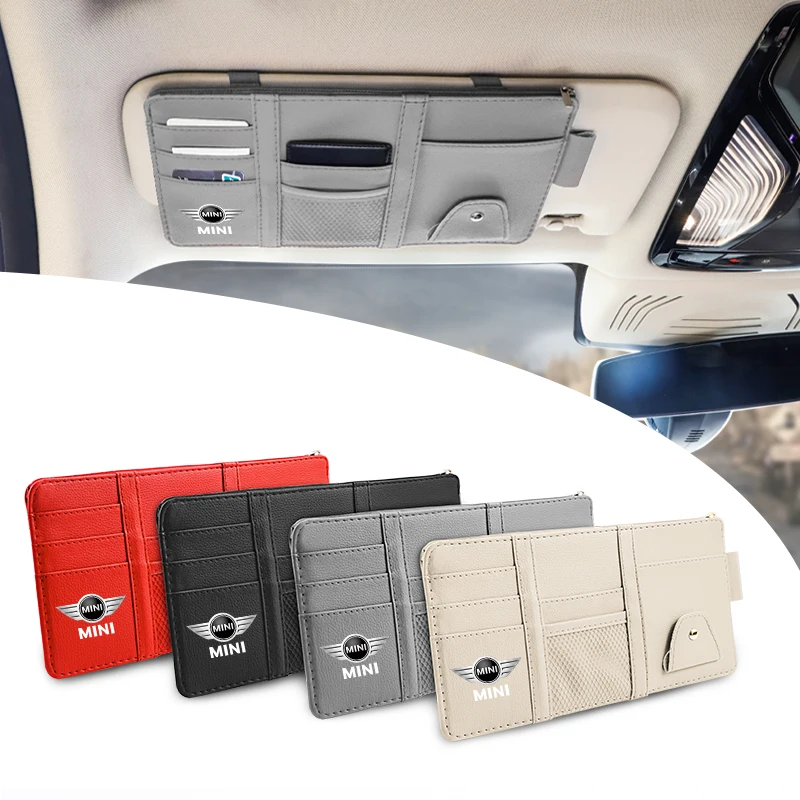 

Солнцезащитный козырек для автомобиля MINI с карманом для карт и держателем для очков для MINI Cooper S Works JCW R55 R56 R50 R53 R60 R61 F54 F55 F56 F60