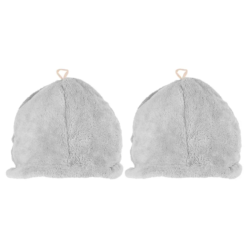 

2 Pcs Dry Hair Cap Sauna Bath Accessories Quick Steam Room Kids Towel Wrap Coral Fleece Shower Hair Spa Turban Absorbent