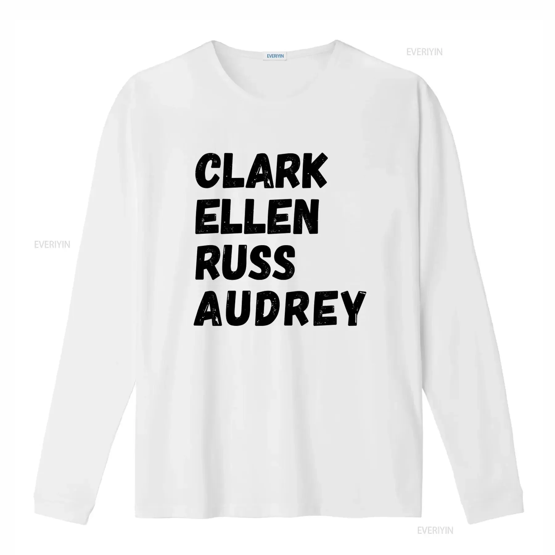 Clark Ellen Russ Audrey Family Names T Shirt Funny Nostalgic Design vintage Washed fashion Comfortable graphic Slightly homme