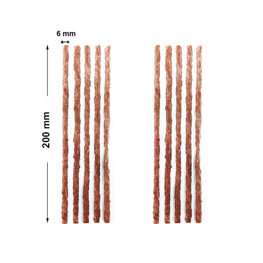 200*6mm sem câmara de ar reparação de pneus tiras de reparação de pneus pneu punctura reparação de pneus tiras de borracha preto arreios