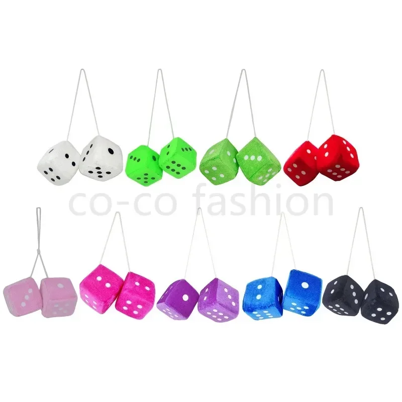 Auto Anhänger Bunte Plüsch Würfel Craps JDM Auto Rückspiegel Charms Hängende Suspension Ornamente Wohnkultur Amagi – Detail 6